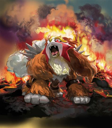 Image - Entei Unleashed TCG artwork.jpg - The Pokémon Wiki