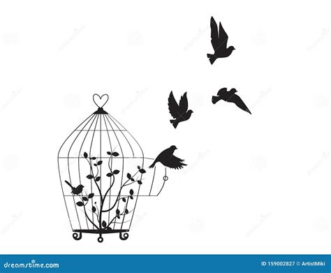 Birds Flying Cage Stock Illustrations – 293 Birds Flying Cage Stock Illustrations, Vectors ...