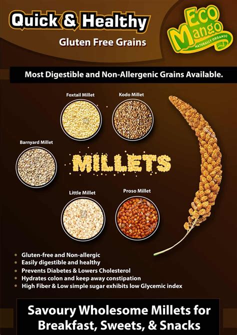 Eco Mango Millets | Millet, Popcorn brands, Social media design graphics