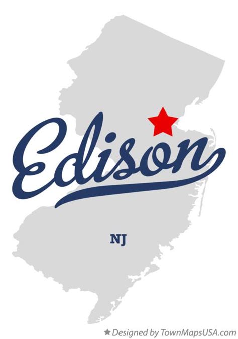 Map of Edison, NJ, New Jersey