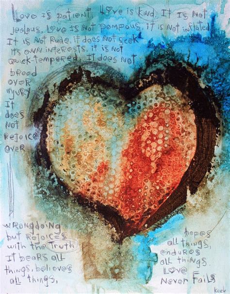 SCRIPTURE ART Canvas Print of 1 CORINTHIANS 13 LOVE IS PATIENT # 06162 – Michel Keck