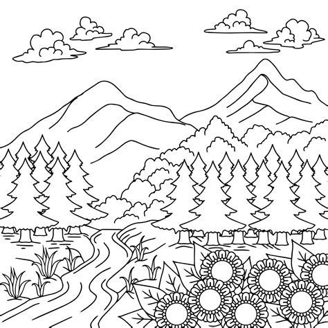 Printable Landscape Coloring Pages Pdf - Coloringfolder.com