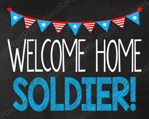 Welcome Home Soldier Sign Instant Download Printable File | Etsy | Welcome home soldier, Welcome ...