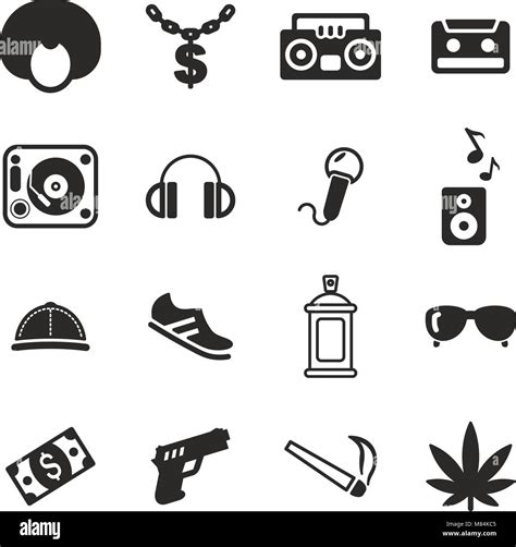 Hip Hop Icons Stock Vector Image & Art - Alamy