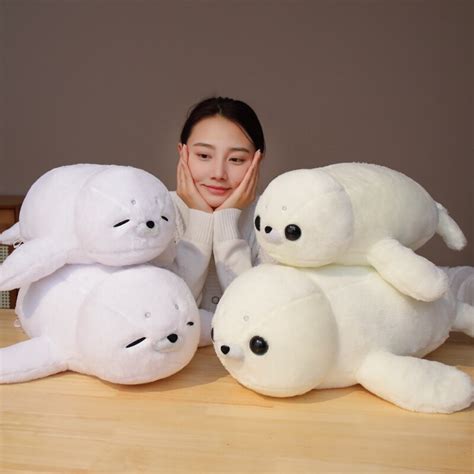 Cute Fluffy Seal Plush Pillow | Alwaysplushie [ Free Shipping ]