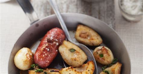 Pan Fried Italian Sausages, Pear and Onions recipe | Eat Smarter USA