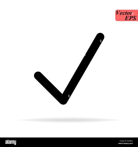 Black check mark icon. Tick symbol, tick icon vector illustration. eps10 Stock Vector Image ...