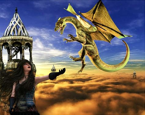 Free illustration: Fantasy, Dragon, Woman, Creature - Free Image on Pixabay - 1254056