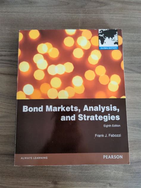 Bond Markets, Analysis, and Strategies 8th Edition Frank J. Fabozzi, Hobbies & Toys, Books ...