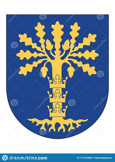 Coat of Arms of Blekinge stock vector. Illustration of counties - 177210806