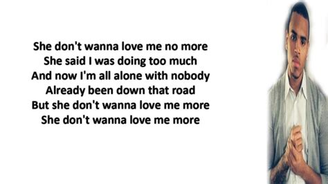 Chris Brown Love Me No More lyrics - YouTube