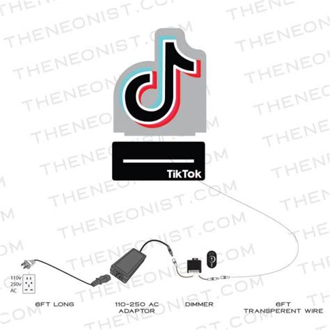 TikTok LED Neon Sign on a Stand - The Neonist