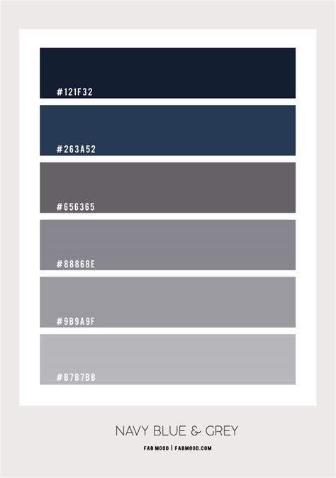 Navy Blue and Grey Bedroom Colour Combo