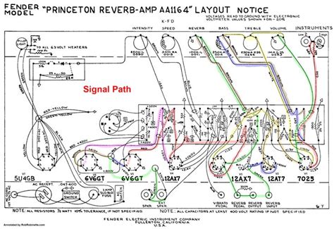 Fender 65 Princeton Reverb Reissue Schematic