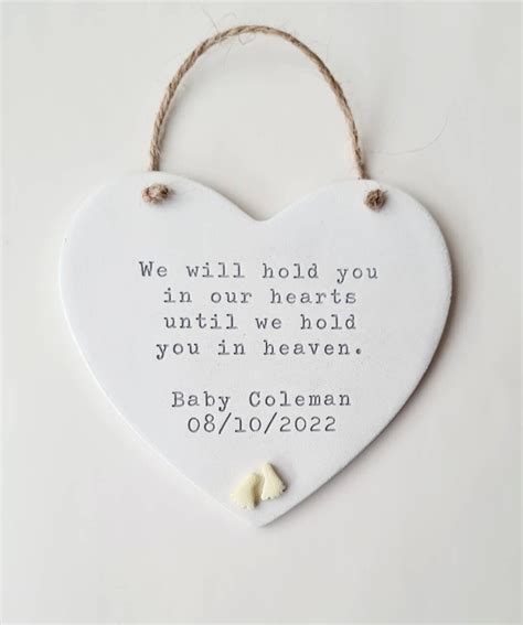 Baby Loss Personalised Memorial Remembrance of an Angel Baby Miscarriage Stillborn Hold You in ...