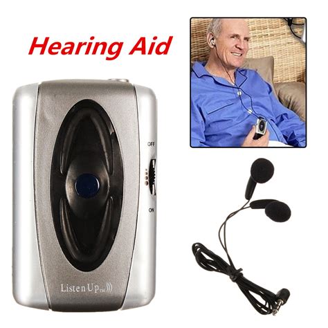 Listen Up Sound Amplifier Voice Hearing-Aid Listening Device Headset For Old Men - Walmart.com ...