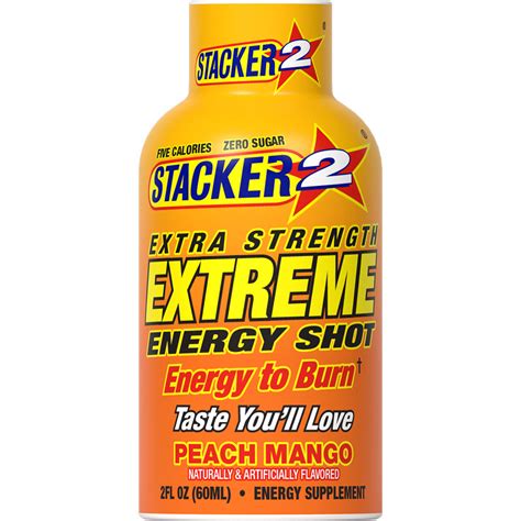 Stacker2 Extreme Energy Shots: Extra Strength (2 oz Bottles)