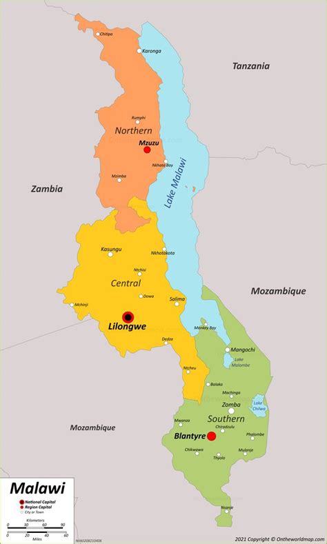 Map of Malawi in 2024 | Map, Country maps, Detailed map