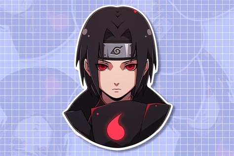 Itachi Uchiha Red Eyes Sticker | Naruto Clipart Brilliance in PNG 🍃