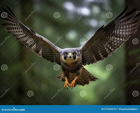 The Peregrine Falcon S Dive: Speed and Precision in Motion Stock Illustration - Illustration of ...