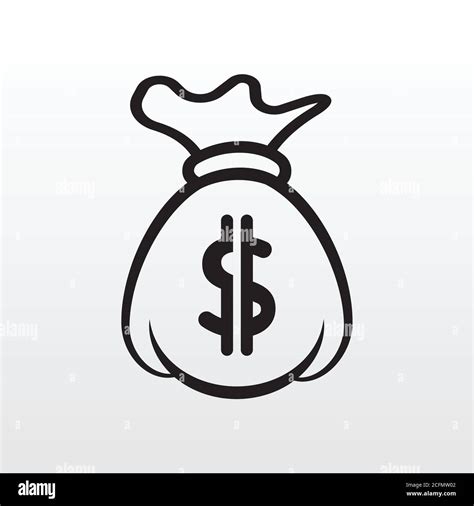 Creative money bag dollar sign vector icon design. US dollar money bag ...