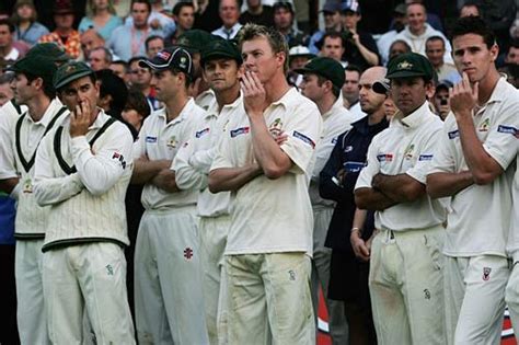 Australia's players look on after their Ashes defeat last summer - but ...