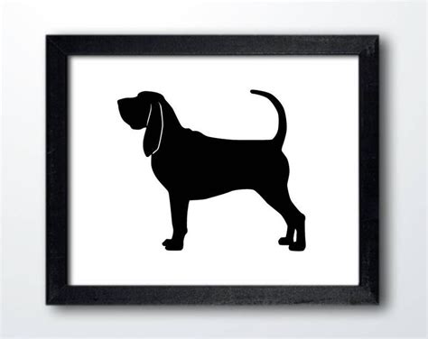 Bloodhound Digital Download Bloodhound Art Dog Silhouette - Etsy