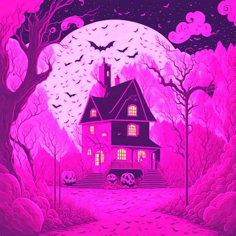 Premium PSD | Halloween house with witch