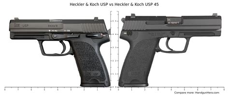 Heckler & Koch USP Compact vs Heckler & Koch USP vs Heckler & Koch USP 45 size comparison ...