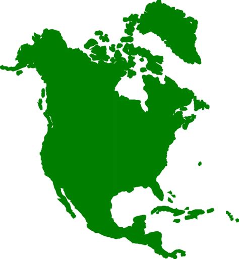 Free clipart map of north america