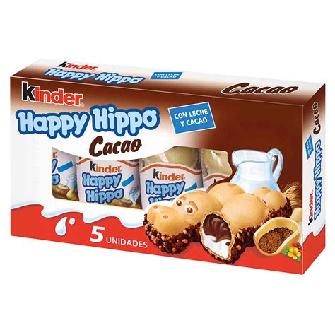 Snack de Chocolate Happy Hippo Kinder - emb. 5 un | Continente Online