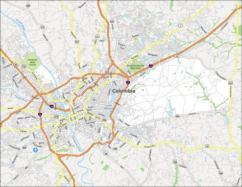 Columbia South Carolina Map - GIS Geography