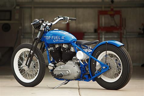 Blue Streak: DP Custom's "Top Fuel II" Ironhead Sportster | Bike EXIF