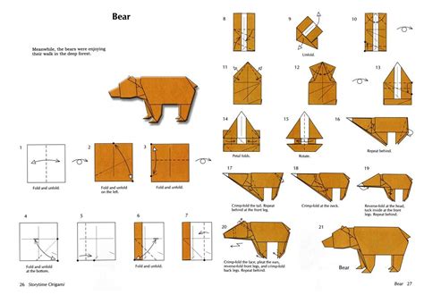 Pin by Ciara Marble on Bear | Origami animals, Bear origami, Origami instructions for kids