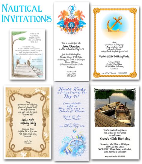 Set Sail with Nautical Invitations Party Theme