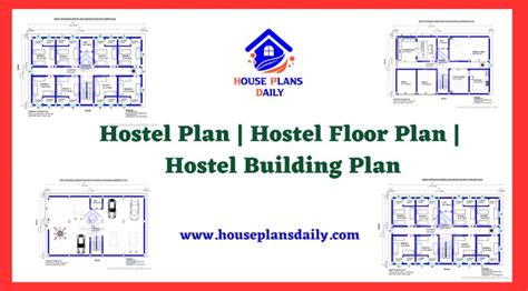 Hostel Plan | Hostel Floor Plan | Hostel Building Plan - House Designs and Plans | PDF Books