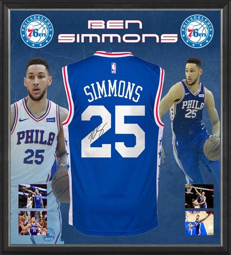 Basketball - Ben Simmons Signed & Framed Philadelphia 76ers Jersey ...