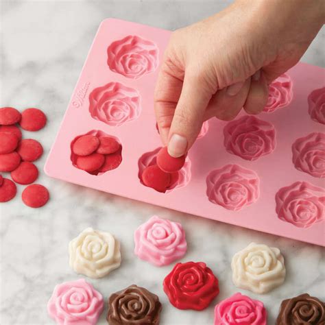 Silicone Rose Mold for Candy, Chocolate & Fondant | Wilton | Candy ...