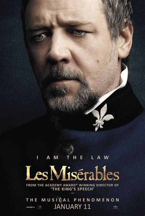 Les Misérables Character Poster – Russell Crowe