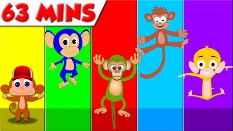 Five Little Monkeys | Nursery Rhymes | Kids Songs - YouTube