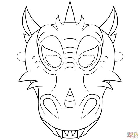 Dragon Face Coloring Page - ShawntuMartinez