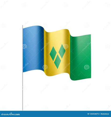 Saint Vincent and the Grenadines Flag Stock Vector - Illustration of design, green: 125254075