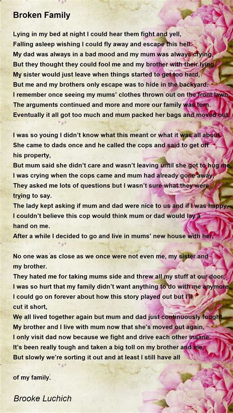 Broken Family - Broken Family Poem by Brooke Luchich