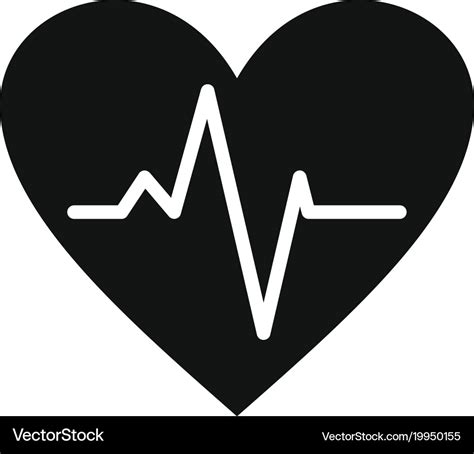 Healthy heart icon simple style Royalty Free Vector Image