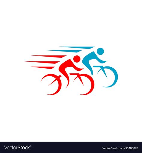 Great custom creative biking race cycling logo Vector Image