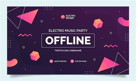 Free Vector | Electronic music event twitch background