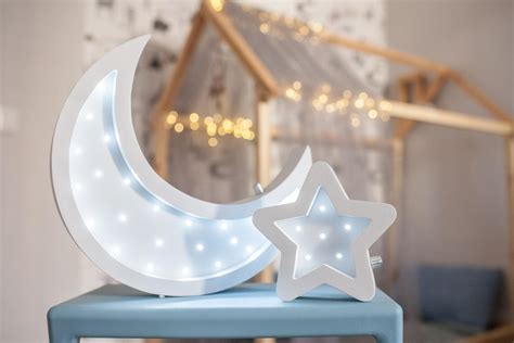 Moon Night Light Moon Lamp Half Moon Star Lamp Night - Etsy