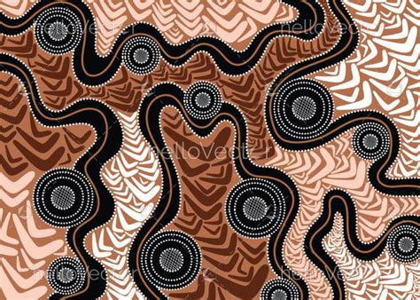 Aboriginal art vector boomerang pattern background - Download Graphics & Vectors