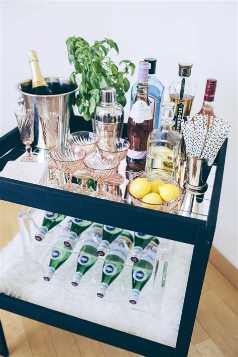 The Beginner's Guide to Setting Up a Bar at Home | Diy bar cart, Diy bar, Bar cart decor