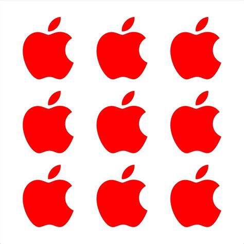 Small Apple Logo Vinyl Decals Set of 9 Small Stickers for Car Phone ...